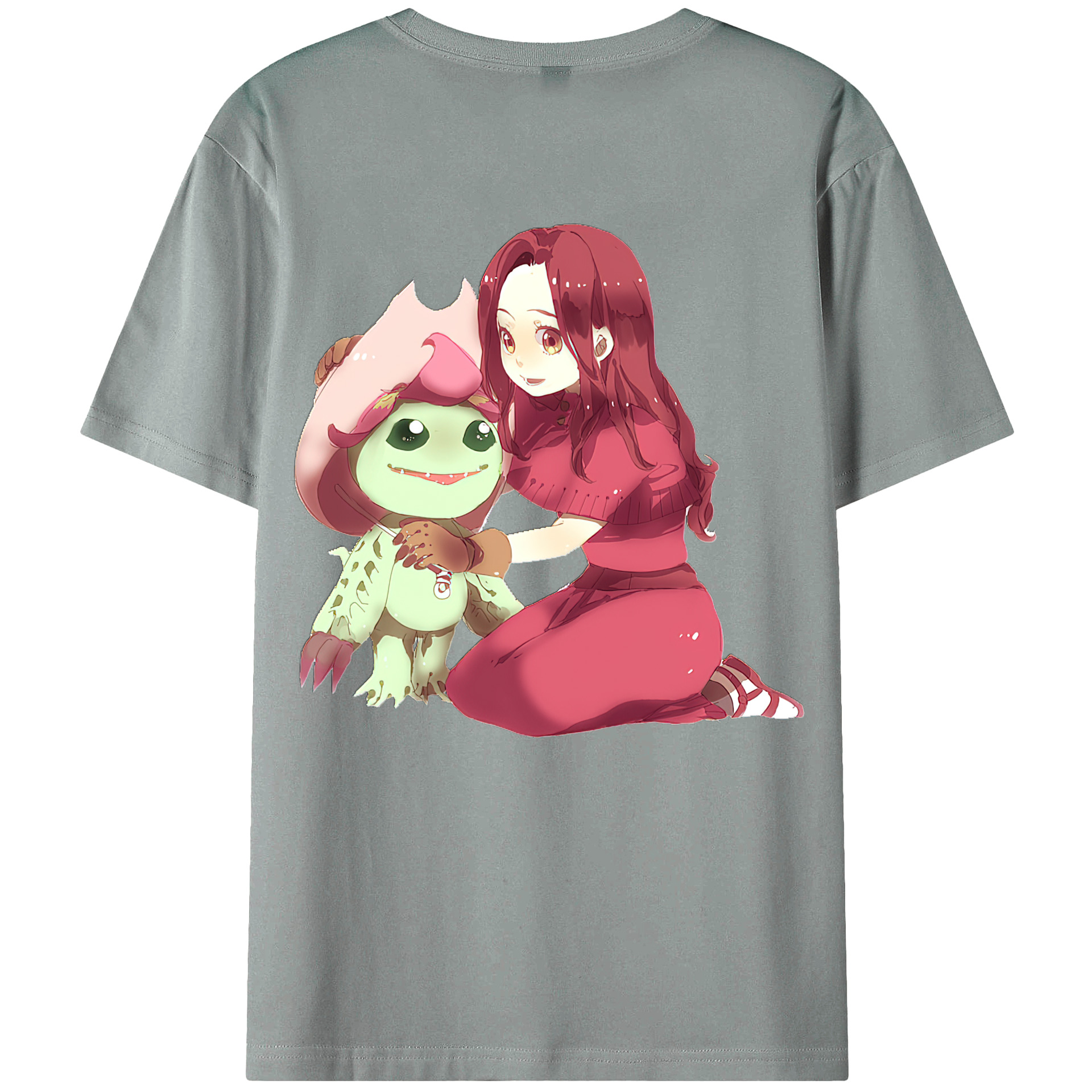 （画像用） Digimon デジタルモンスター/デジモン 綿100％ メンズ半袖Tシャツ（バックプリント） 通気性